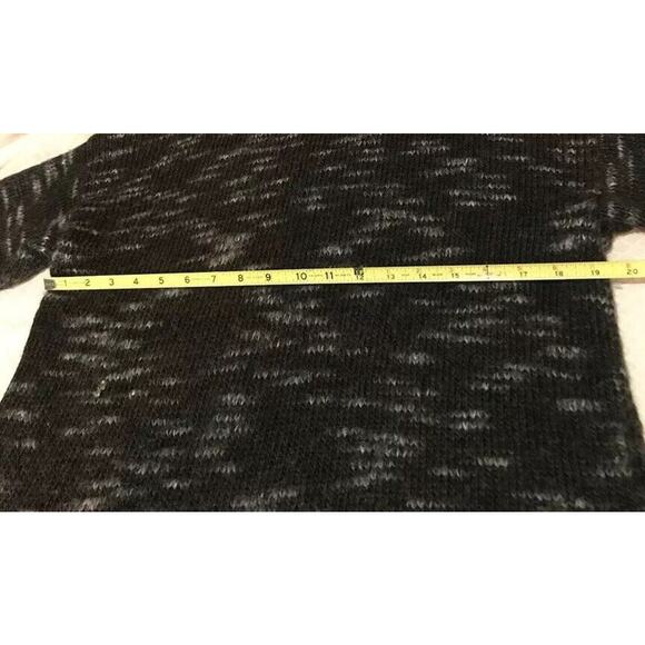 American Eagle Turtleneck Cable Knit Wool Blend Sweater Gray Size L Women Long - Picture 4 of 6